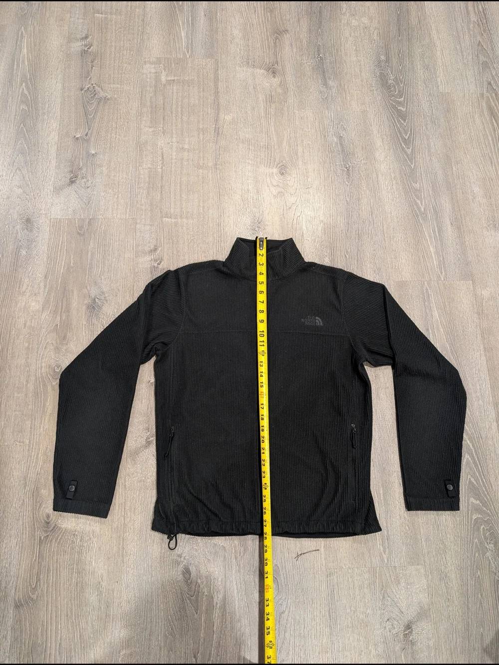 The North Face Mens Black Performance Ribbed Full Zip Sweater Fleece Jacket M